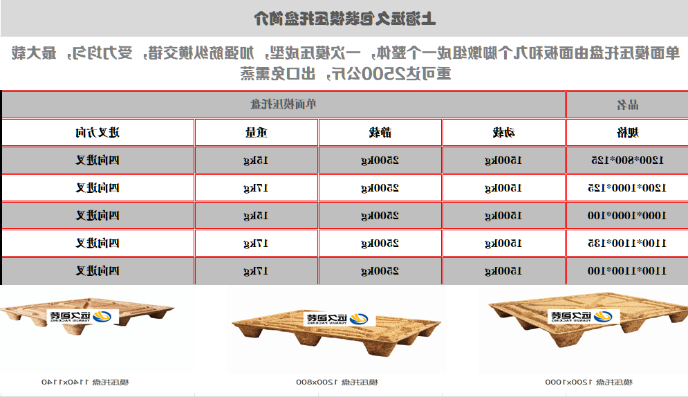 双面模压托盘厂家直销